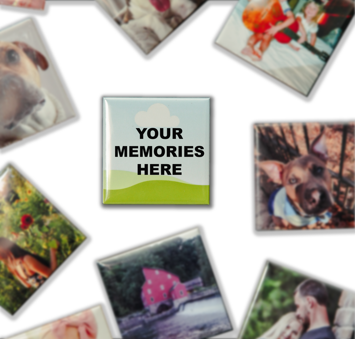 Squared Photo Magnets Set - 9-Pack - 2"x2"