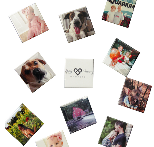 Squared Photo Magnets Set - Family Bundle 50-Pack