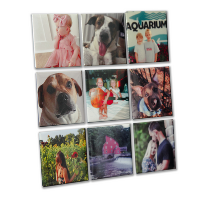 Squared Photo Magnets Set - 9-Pack - 2"x2"