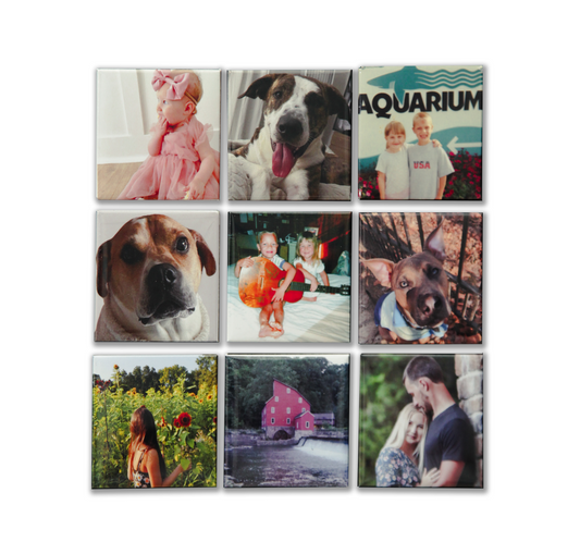 Squared Photo Magnets Set - 9-Pack - 2"x2"